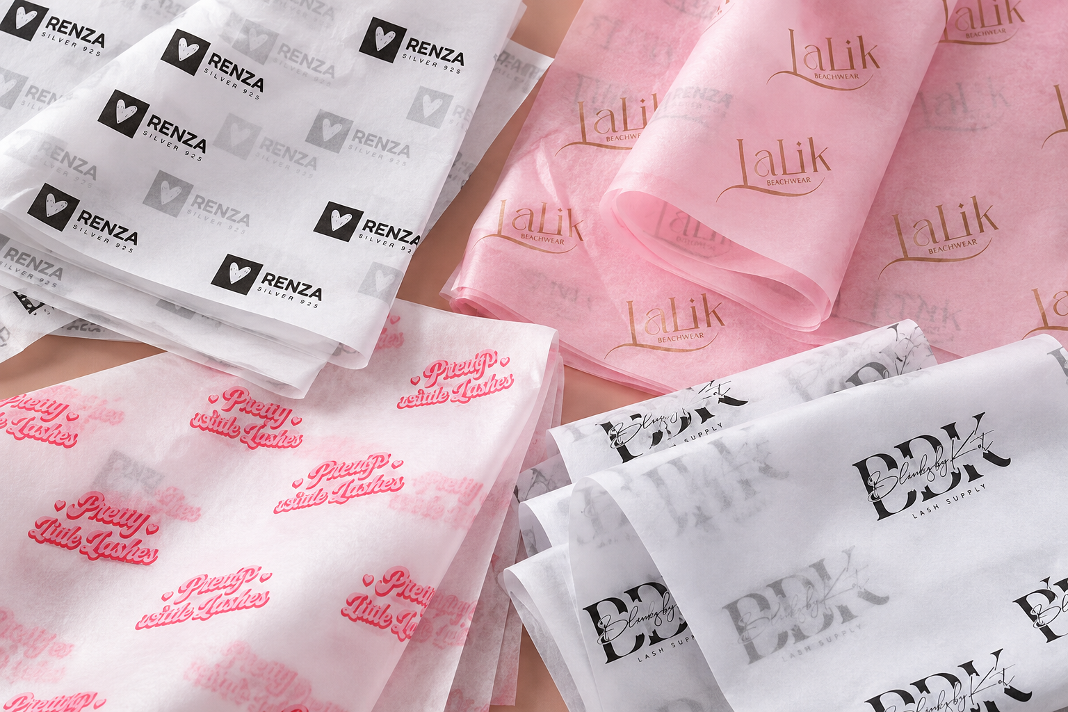 Custom printed tissue paper