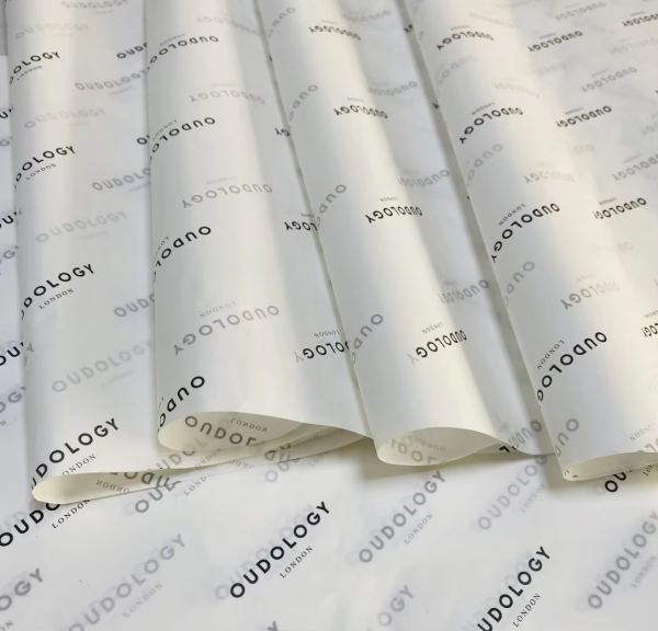 Personalized tissue paper for small business packaging
